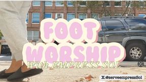 Foot Worship Domination | Black Flats, Soles & Unpolished Toes | Voice Over by Empress Sól