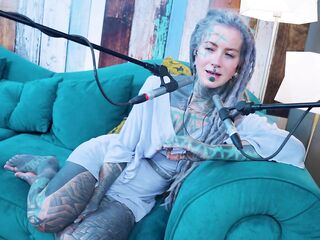 I talk about P - Excitement - ASMR podcast SFW talking rock slim hotty dreadlocks tattoo model inked angel