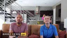 Ebony Babe Bridgette B Takes On Two Big, Juicy, Hard Cocks