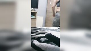 Step Cougar Pulled off Ripped Jeans Fucking Step Son while Watching Porn XXX