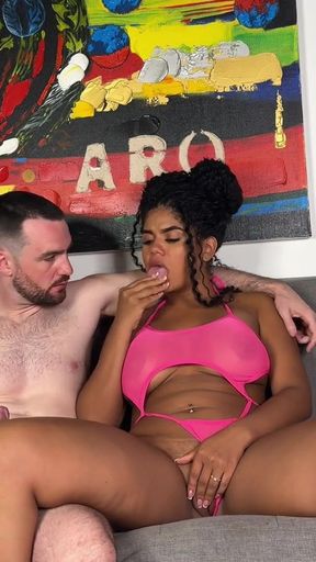 Curly Hair Stepdaughter Squirting on Stepdad's Big White Dick   Clip 1