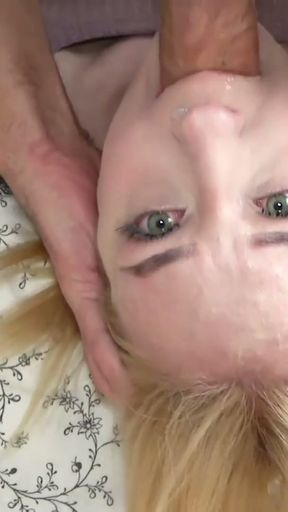 Blonde Babe Sofie Otis Receives Mouth And Eye Watering Face Fuck   Clip 2