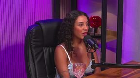 Young Latina with Perfect Body and Curly Hair Giving Dirty Talk