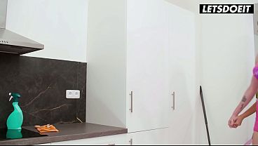 Slim Asian beauty deepthroats a hard, wall-mounted cock while her
