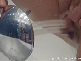 LARGE CLITORIS ERECTION - MASTURBATION IN BATHS