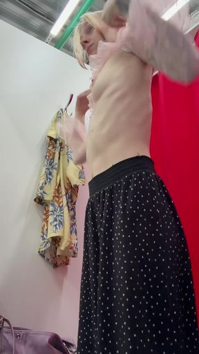 Tiny teen with natural tits plays for the camera