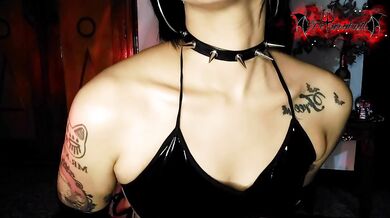 Goth Slut Gets Black Toy Fucked Deep