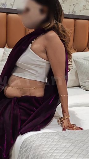 Riya in Saree #31 Deepthroat Cumshot in Mouth