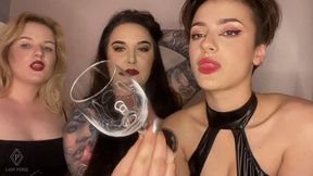 Time to taste our delicious spit - Spit Fetish POV - [FHD MOV] | Lady Perse, Mistress Karino, Cinder Lady