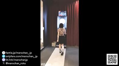 Japanese college couple secretly has sex in the toilet