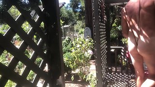 Warm father soaking up the rays