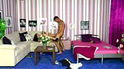 He films his wife while they're having sex, and she jerks him off and gives him a blowjob, and he fingers her pussy until she cums.