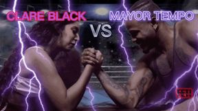 Feti Arm Wrestle-Claire Black Vs Mayor Tempo