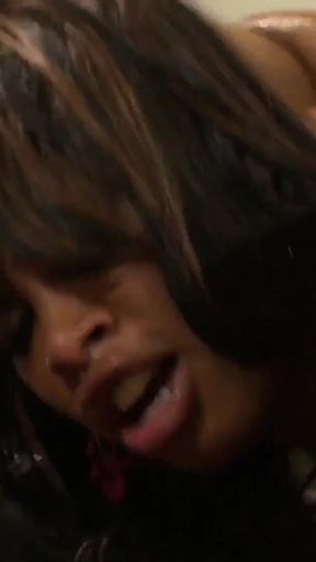 My wife Vanessa Monet a cheating ebony brunette slut wants a big cock in her ass and gives blowjob