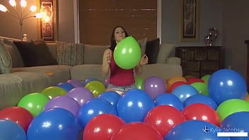 Kylie Pops Your Balloons in a MiniSkirt  - KylieJacobs