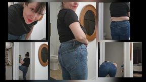 BACK HOME PEEING CHATTING AND MODELING NEW BLUE JEANS FOR YA