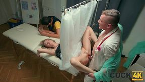 Hospital Roleplay Scene with Cuckold Tension and Bold Chemistry