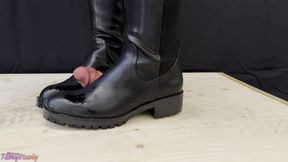 Hard Bootjob in Riding Boots (2 POVs) with TamyStarly - Ballbusting, CBT, Trampling, Femdom, Shoejob, Crush, Ball Stomping, Foot Fetish Domination