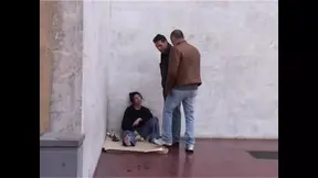 Threesome Fuck with Stranger and Two Giant Dicks