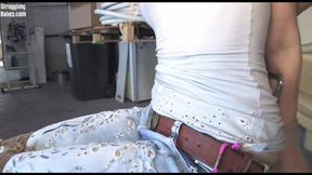 Girl Chair-tied Ballgagged Tit-grabbed