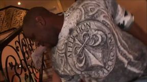 Superb blonde babe with perfect round ass gets pussy fucked by BBC