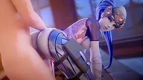 Widowmaker Bent Over for Rough Doggy Style Pleasure in Hot Overwatch Action