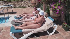 MATURE SWINGERS HOLIDAY POOL SIDE REVERSE GANGBANG