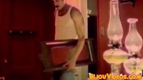 Lean mustached dude Anthony Lee receives oral and anal hammering