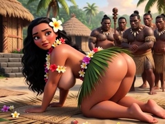 Big Ass Beauty Moana Fucked In Group By Tribal Villagers