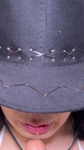 Playful Cowgirl Has Fun with a White Cock and Masturbates Until She Cums All Over