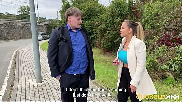 Stranded couple gets help from an RV driver and his busty hot wife enjoys