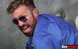 Gay stud assfucked with a dildo and fistfucked arm deep