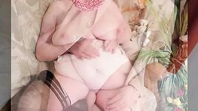 ”Two women with giant breasts & big bellies”