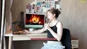 Curious college cutie discovers lesbian love
