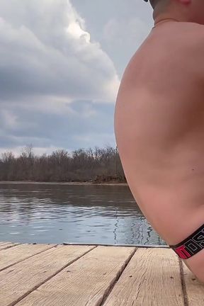 Sunny Dock Flex Asian Muscle Hunk Strips to Jock, Flaunts Ripped Body, and Cums Hard on His Abs