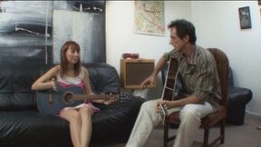 Young Darling's Guitar Lesson Turns Into Face Sitting! (wmv)