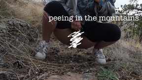 peeing in the mountains