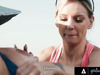 GIRLSWAY - Tanning Chick Desiree Dulce Mistakes Lesbo mother I'd like to fuck Neighbour Kenzie Taylor For Her Boyfriend