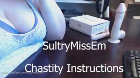 Chastity instructions