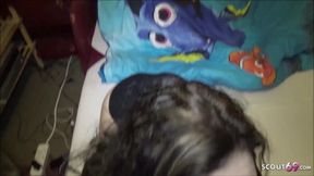 Petite Student Enjoys Interracial Encounter with a Huge Cock and Swallows Sperm