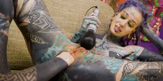 Alt cutie spreads wide and takes a deep &mdash;  filthy ass fist stretching every inch with moans