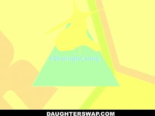 DaughterSwap - Brunette hair Having Cheerleading And Banging Sesh With BFF Daddy