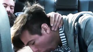 Step Daddy Bare Impales His Stepson Doggy Style While in the Car