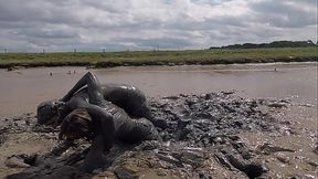 Mud Wrestling--Who Wins, Women or Man! (WAM, Wet and Messy)