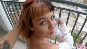 levei porra no cuzinho depois do cafe da manha na sacada