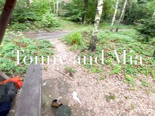 Outdoor risky fuck in forest - Tonny and Mia
