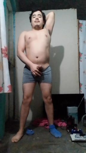 Jesus in boxer pulling his penis #45