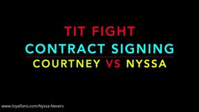 TIT FIGHT - CONTRACT SIGNING - COURTNEY VS NYSSA