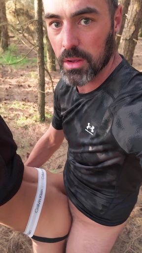 The Tall Brit Fucks Twink Luca in the Woods