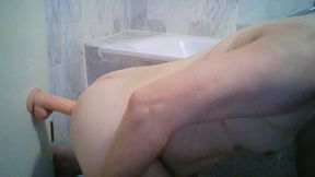 Dildo deep from behind